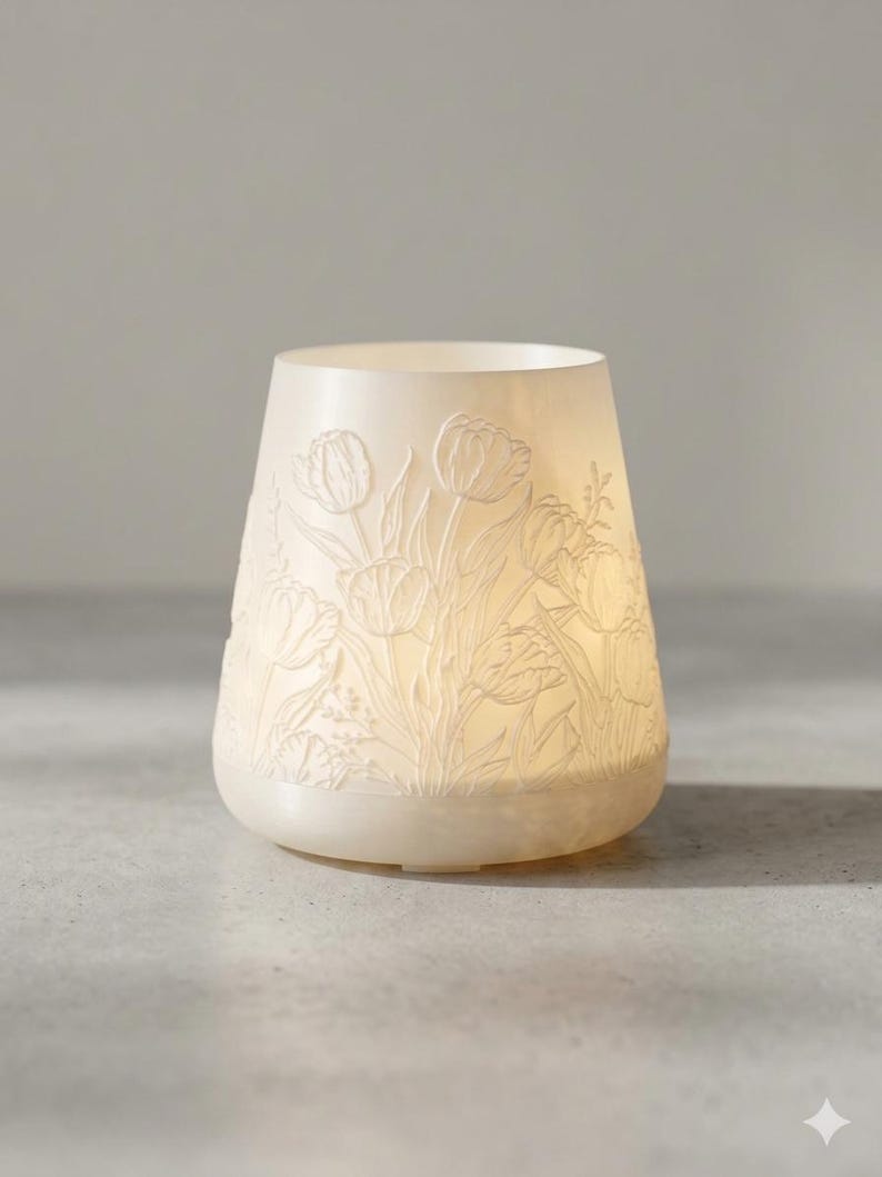 Design Lithophanie Tischleuchte mit Tulp…