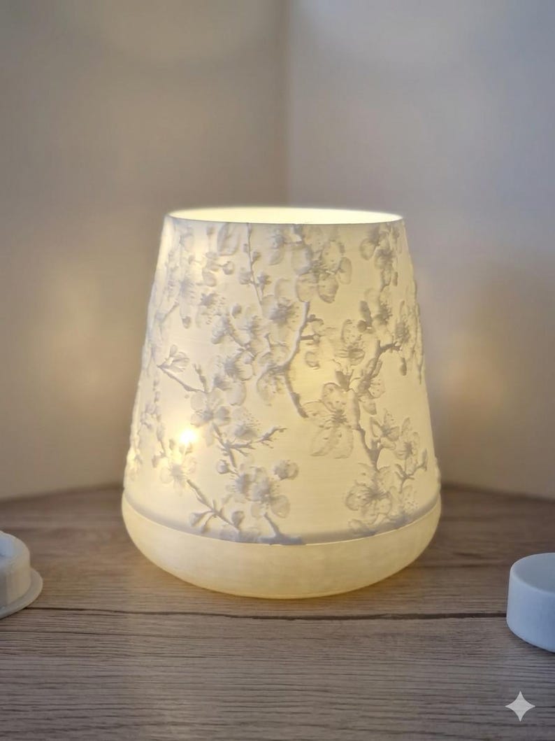 Design Lithophanie Tischleuchte mit Kirs…