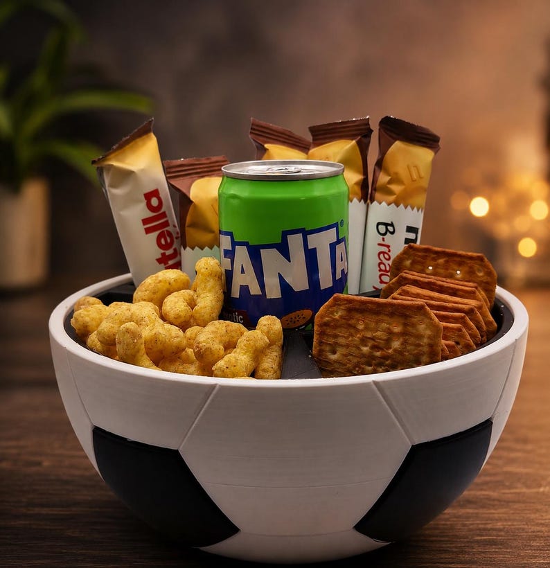 Fußball-Snackschale mit Einsatz